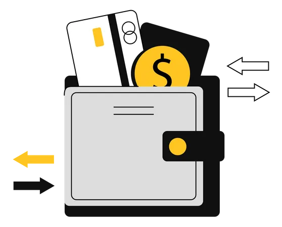 Wallet Transaction  Illustration