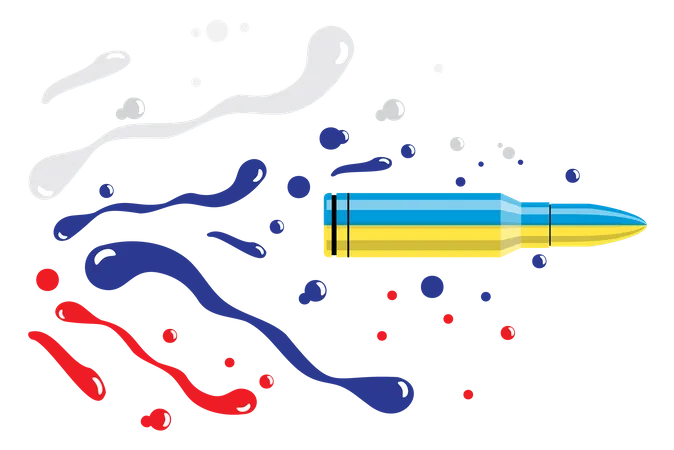 War between Ukraine VS Russia  Illustration