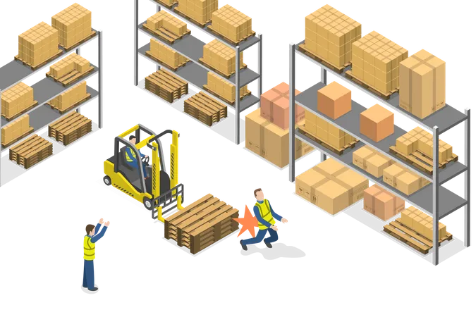 Warehouse Accident  Illustration