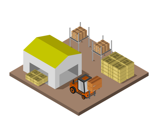 Warehouse building  Illustration