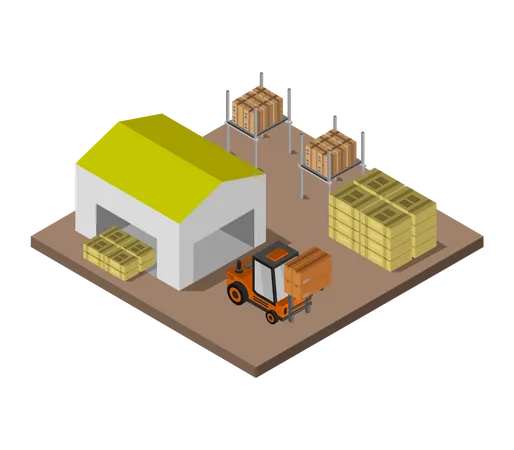 Warehouse building  Illustration