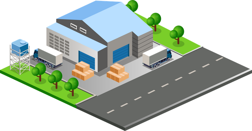 Warehouse building  Illustration