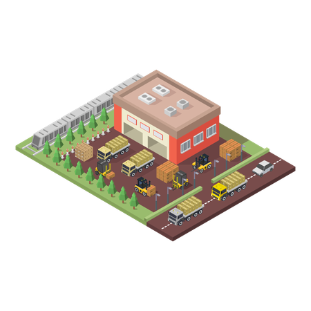 Warehouse building  Illustration