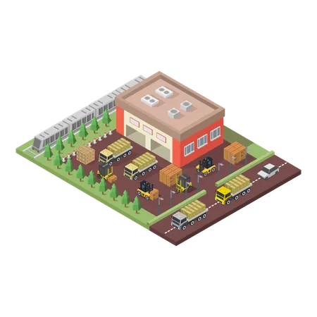 Warehouse building  Illustration