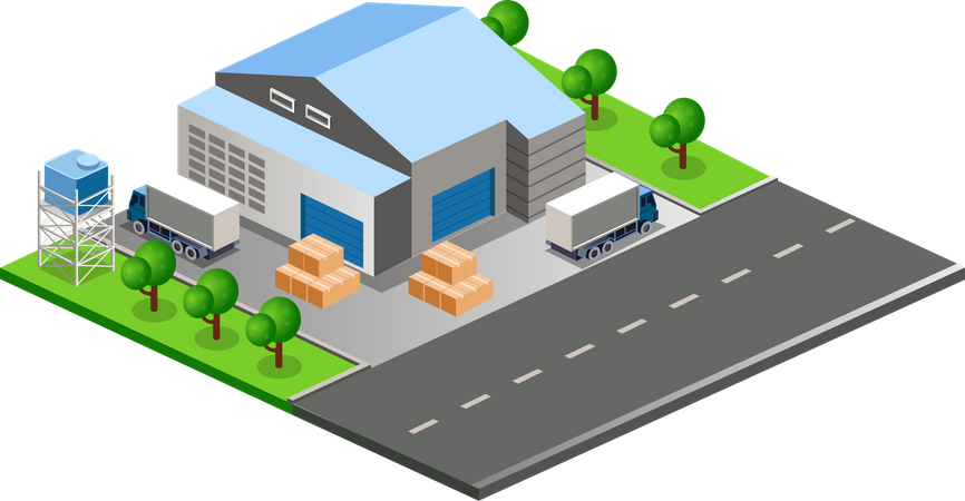 Warehouse building  Illustration