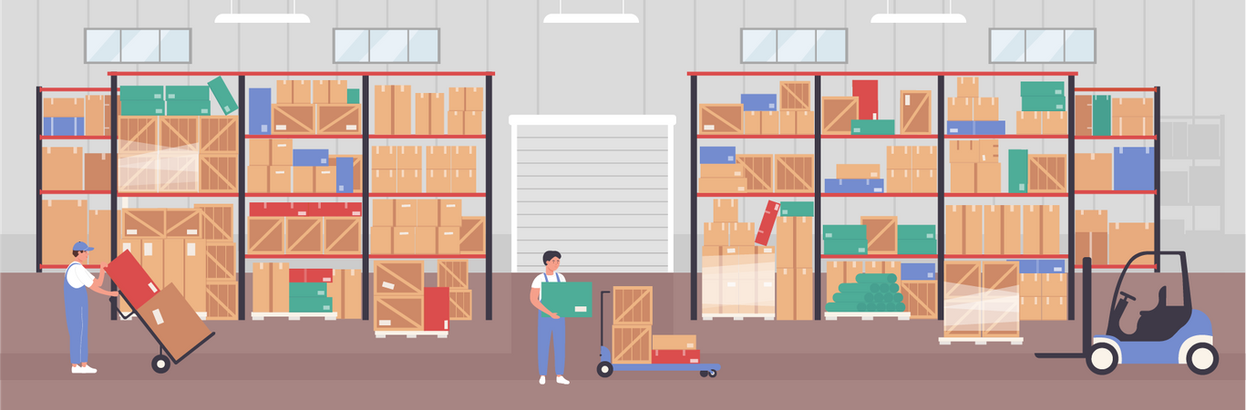 Warehouse management  Illustration