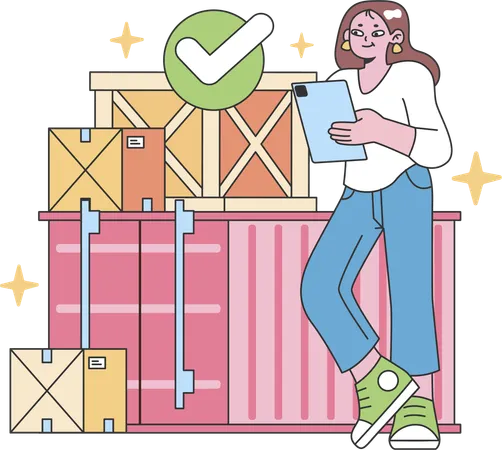 Warehouse management  Illustration