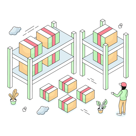 Warehouse management  Illustration