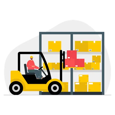 Warehouse management  Illustration