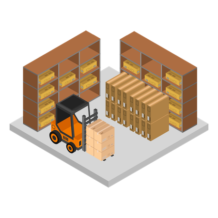 Warehouse management  Illustration