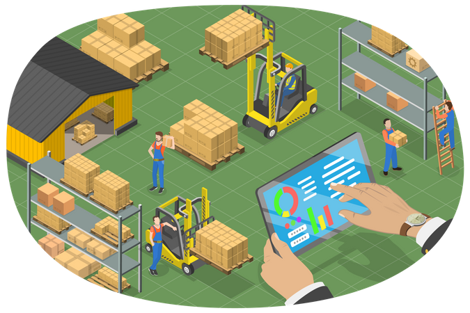 Warehouse Management Software  Illustration