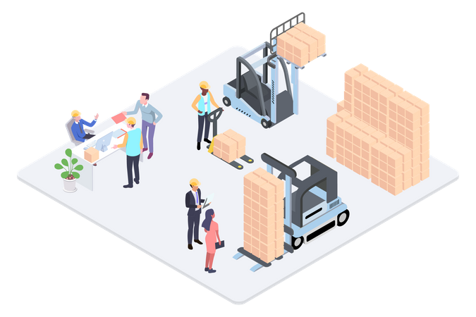 Warehouse management system Illustration