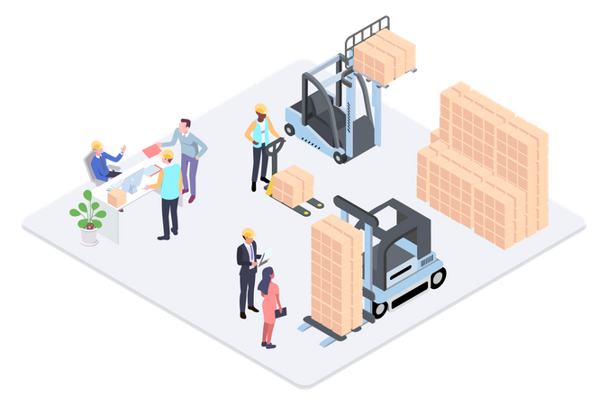 Warehouse management system  Illustration