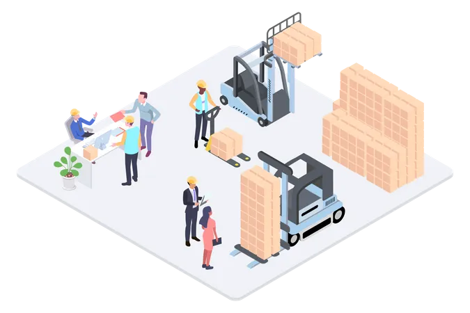 Warehouse management system  Illustration