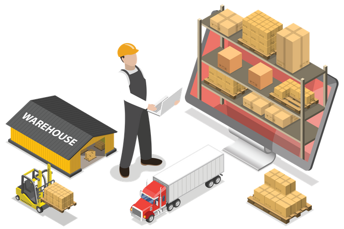 Warehouse Management System  Illustration