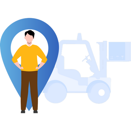 Warehouse manager sorting delivery locations Illustration