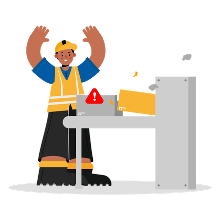 Warehouse manufacturing error  Illustration