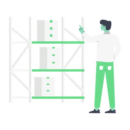 Warehouse Shelves  Illustration