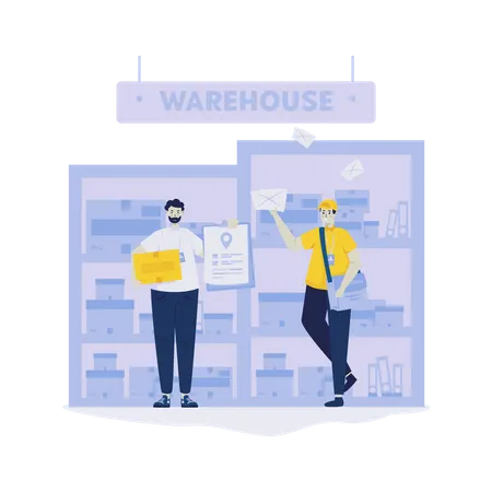 Warehouse shipping division Illustration