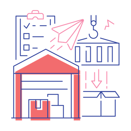 Warehouse storage  Illustration