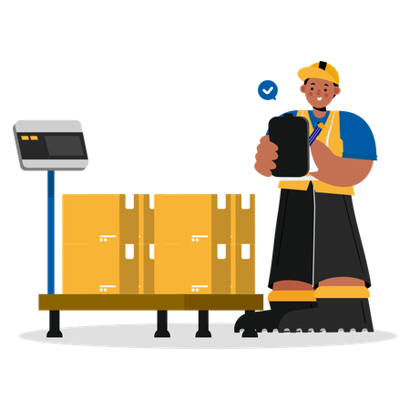Warehouse weighting scales  일러스트레이션