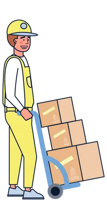 Warehouse worker Illustration