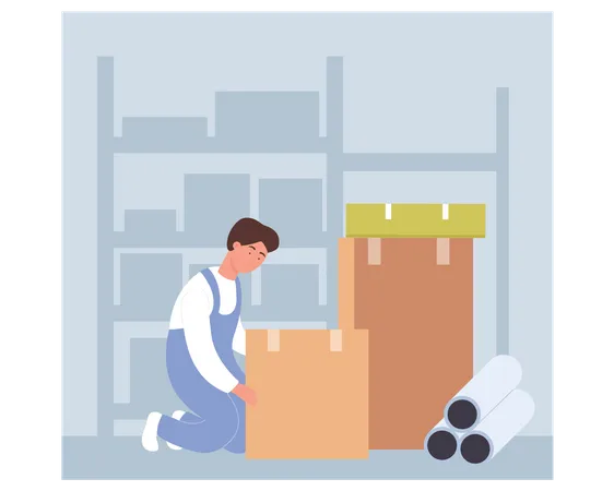 Warehouse Worker  Illustration
