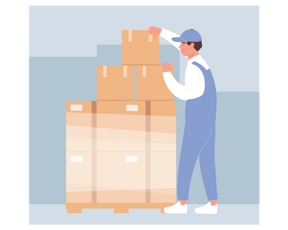 Warehouse Worker  Illustration
