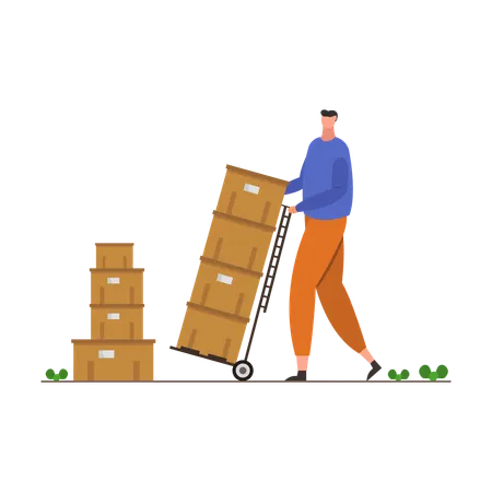 Warehouse Worker  Illustration