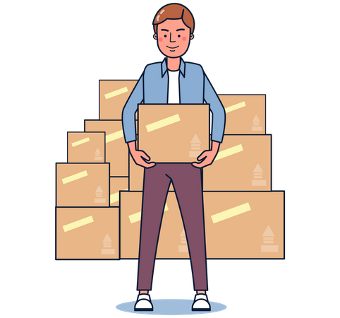 Warehouse worker  Illustration