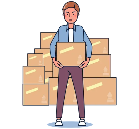 Warehouse worker  Illustration