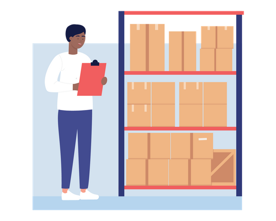 Warehouse Worker  Illustration