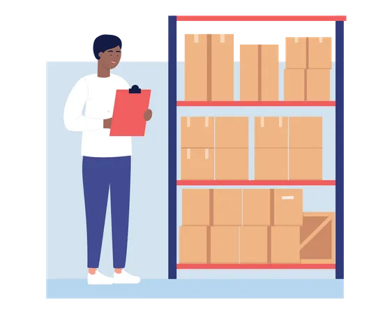 Warehouse Worker  Illustration