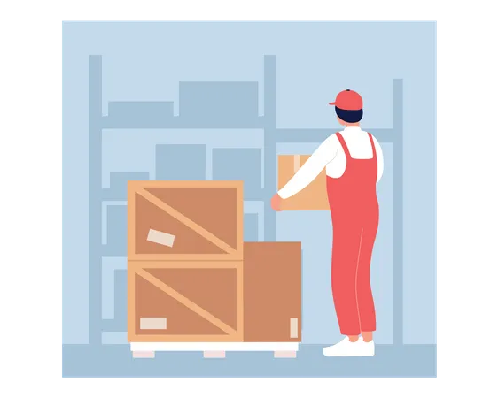 Warehouse Worker  Illustration