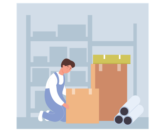 Warehouse Worker  Illustration