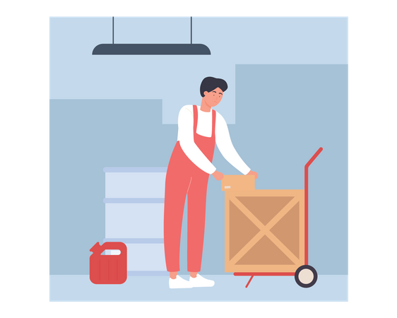 Warehouse Worker  Illustration