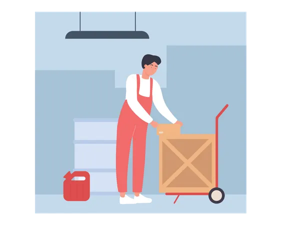 Warehouse Worker  Illustration