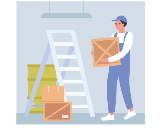 Warehouse Worker  Illustration