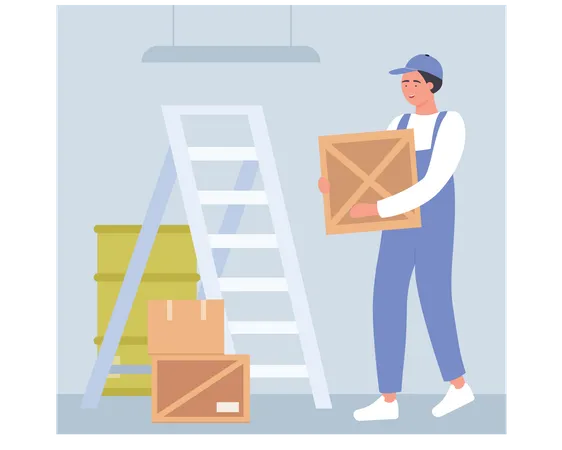 Warehouse Worker  Illustration