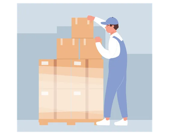 Warehouse Worker  Illustration