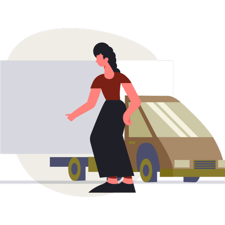 Warehouse worker loading shipment  Illustration