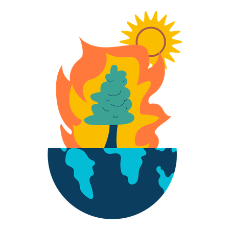 Warming Planet  Illustration