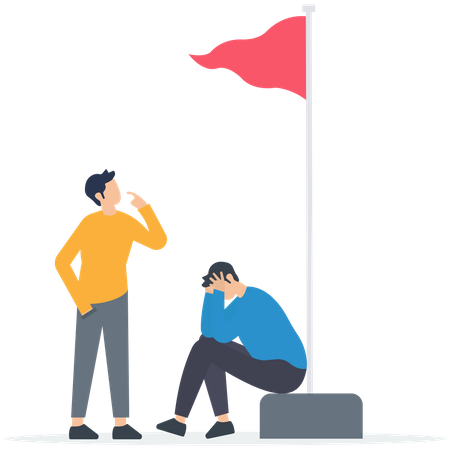 Warning Flag  Illustration