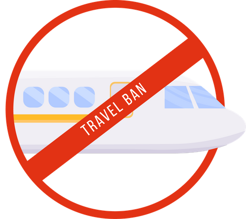 Warning for restriction of tourism Illustration