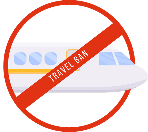 Warning for restriction of tourism  Illustration