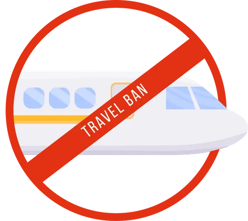 Warning for restriction of tourism  Illustration