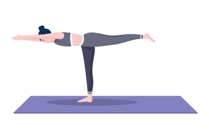 Warrior pose  Illustration