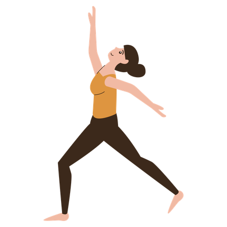 Warrior yoga pose  Illustration