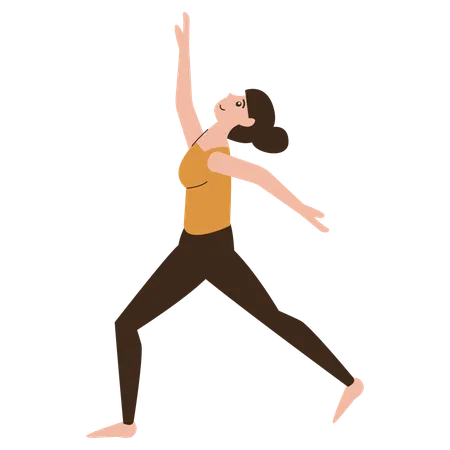 Warrior yoga pose  Illustration