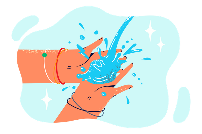 Wash hand  Illustration